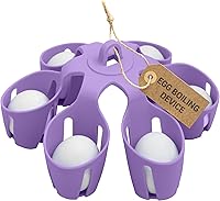 Vista 1 de Accesorio de silicona para hervir huevos, cocina 6 huevos a la vez, apto para lavavajillas, soporte para huevos duros, hace huevos duros o blandos