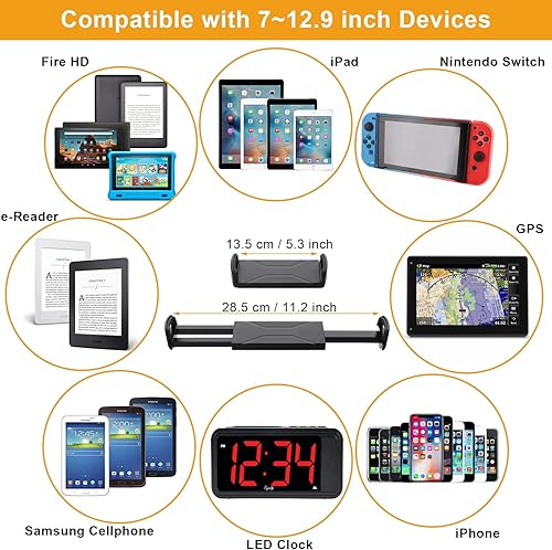 Miniatura 7 de Soporte de pared para tablet con base de taladro para iPad de 7 a 12.9 pulgadas, Galaxy Tabs, Google Nexus7-11Fire HDe-ReaderLED