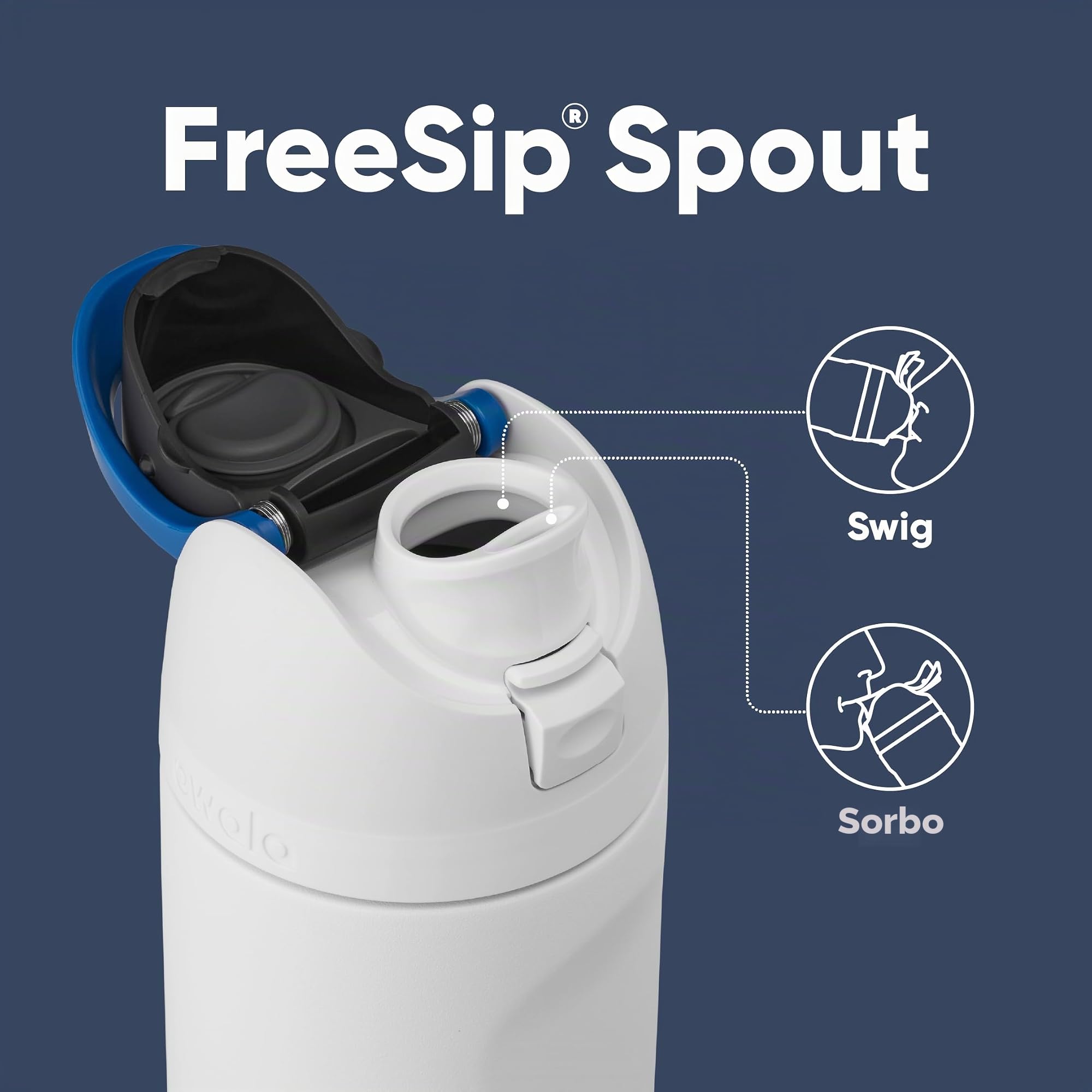 Owala Star Wars FreeSip Botella de agua aislada de acero inoxidable con pajita para deportes y viajes, sin BPA, 24 onzas, Stormtrooper