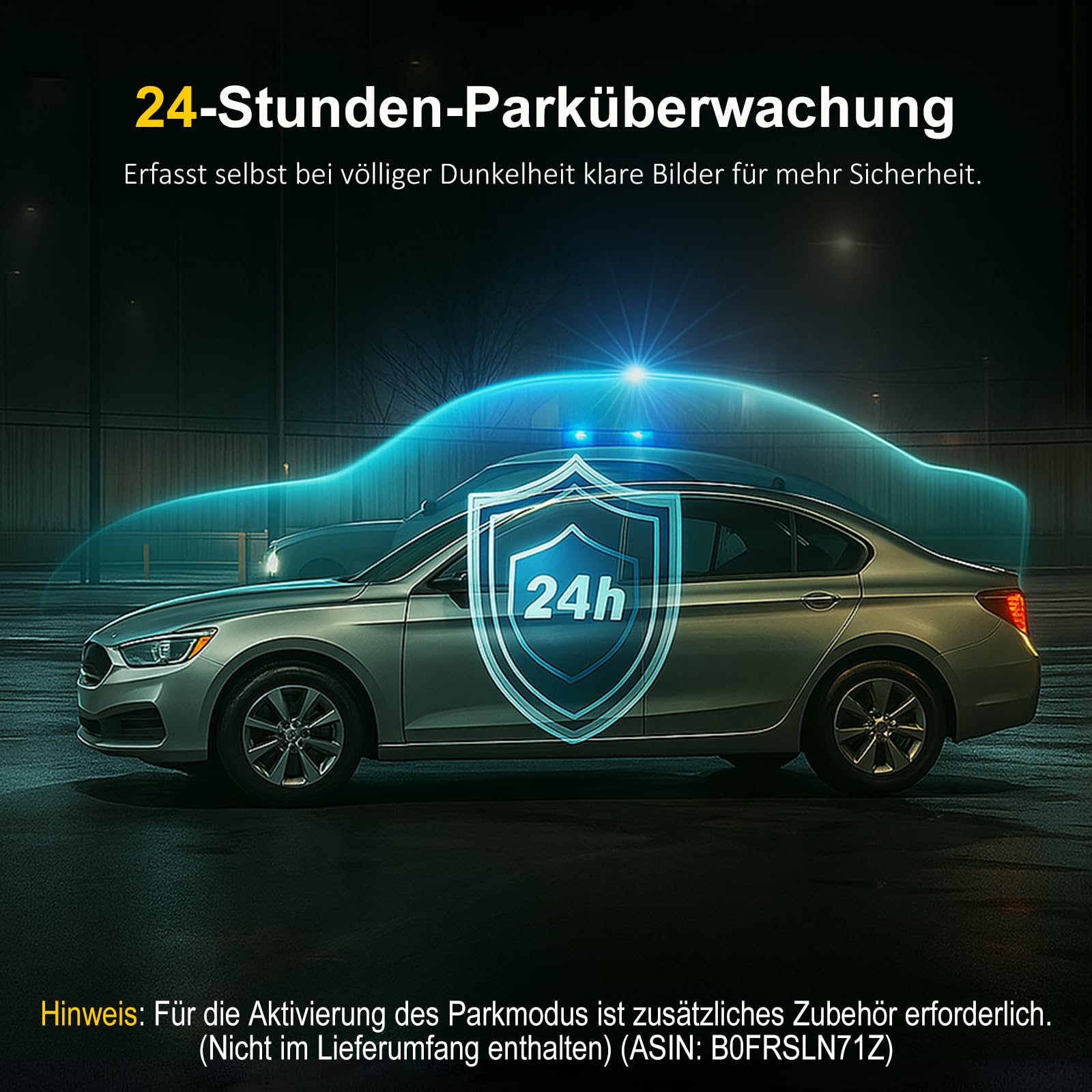 3-Kanal Dashcam Auto 4K+1080P+1080P 3,16" IPS Bildschirm 5G WLAN 64GB SD-Karte Nachtsicht G-Sensor 170° Weitwinkel 24H Parküberwachung