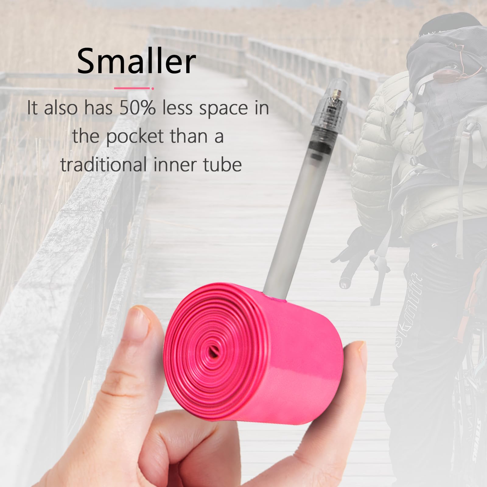 36g Bike Inner Tube TPU Ultralight Strada Bicicletta 700x18/23/25/28/30/32C(4pcs Patch di Riparazione)