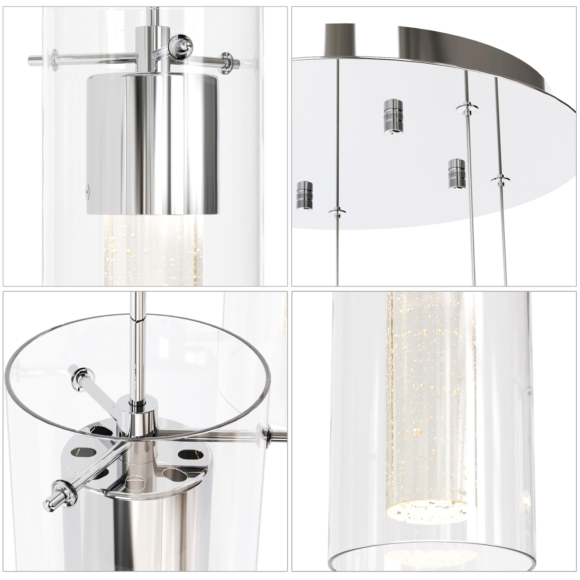 Tawson Alice 5-Light Chandelier Pendant Ceiling Light, Integrated