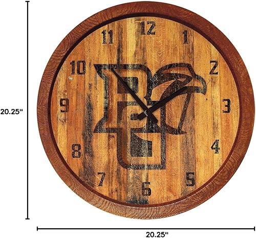 Miniatura 48 de The Fan-Brand NCAA Oklahoma Sooners: Faux Barrel Top Wall Clock Sports Team Bar Sign Décor - Home Man Cave, Party Decoration - Made On Demand