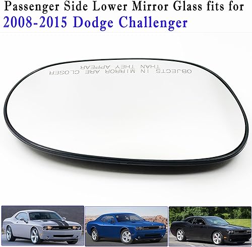 Miniatura 4 de Challenger - Espejo calefactable para lado del pasajero, compatible con Dodge Challenger 2008, 2009, 2010, 2011, 2012, 2013, 2014, 2015, con soporte