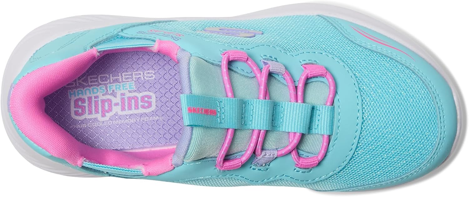 Skechers Girls' Bounder Simple Cute Shoe | Casual, Slip-ins, Air-Cooled Memory Foam, Machine Washable