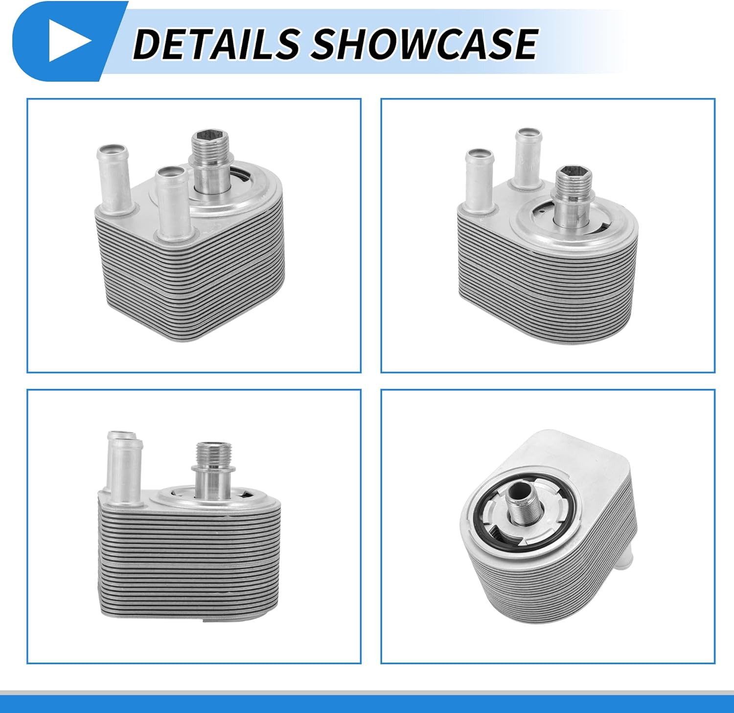 Engine Oil Cooler for Ford E-150 Econoline 2008 Transmission Oil Cooler Trans Cooler with 1 Pc Bolt No.2C2Z6A642AA/2C2Z6A642BA Aluminum Alloy 1Set Car