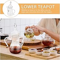 Vista 8 de 1 tetera de vidrio, tetera de té, infusor de té, hervidor de agua decorativo transparente, dispensador de café, botella para servir leche, tetera