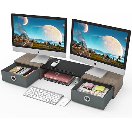 WESTREE Dual Monitor Stand Riser with 