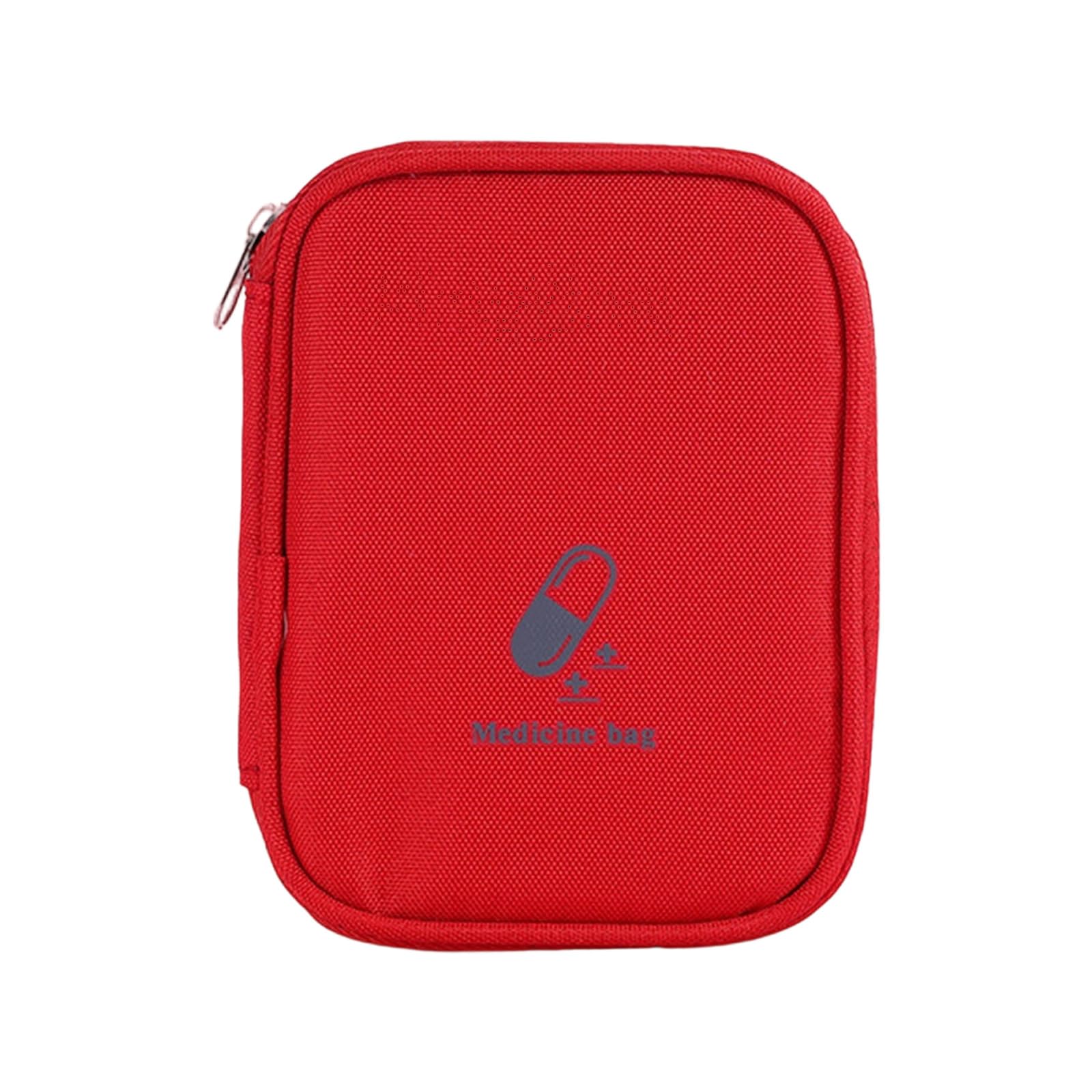 Kalttoy Red Minis Firsts Aid Pouches, Portable Outdoor Firsts Aid Medicals Bag Multi-Function Emergencies Medicine Storage Bag Empty Pouches