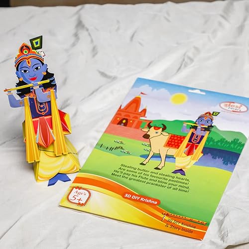Miniatura 2 de Kit de manualidades de papel Krishna DIY para niños, haz tu propio Krishna, regalos Diwali para niños, hinduismo de la deidad mayor, diwali, diwali,