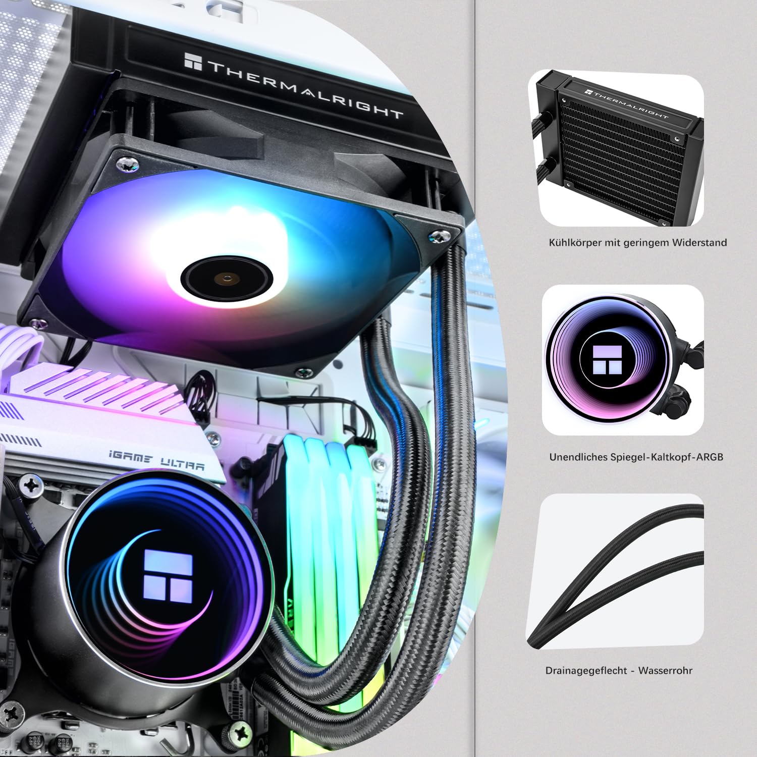 Thermalright Frozen Notte 360 Black ARGB enfriador de CPU de