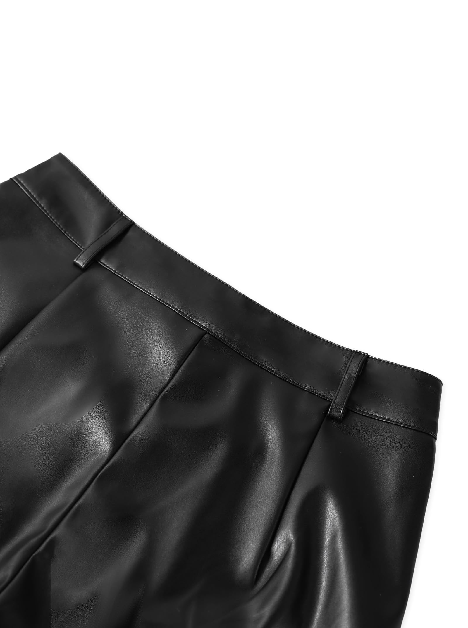 Leather Shorts for Women High Waisted Lace Up Side Stretchy Sexy Mini Booty Short Y2K Rave Club Party Concert Winter