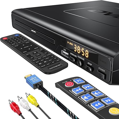 Reproductores de DVD para TV con HDMI, reproductores de DVD que reproducen todas las regiones, reproductor de DVD simple para ancianos, reproductor