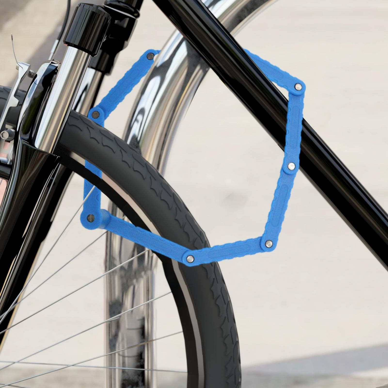 Lucchetto per bicicletta, lucchetto pieghevole con portachiavi