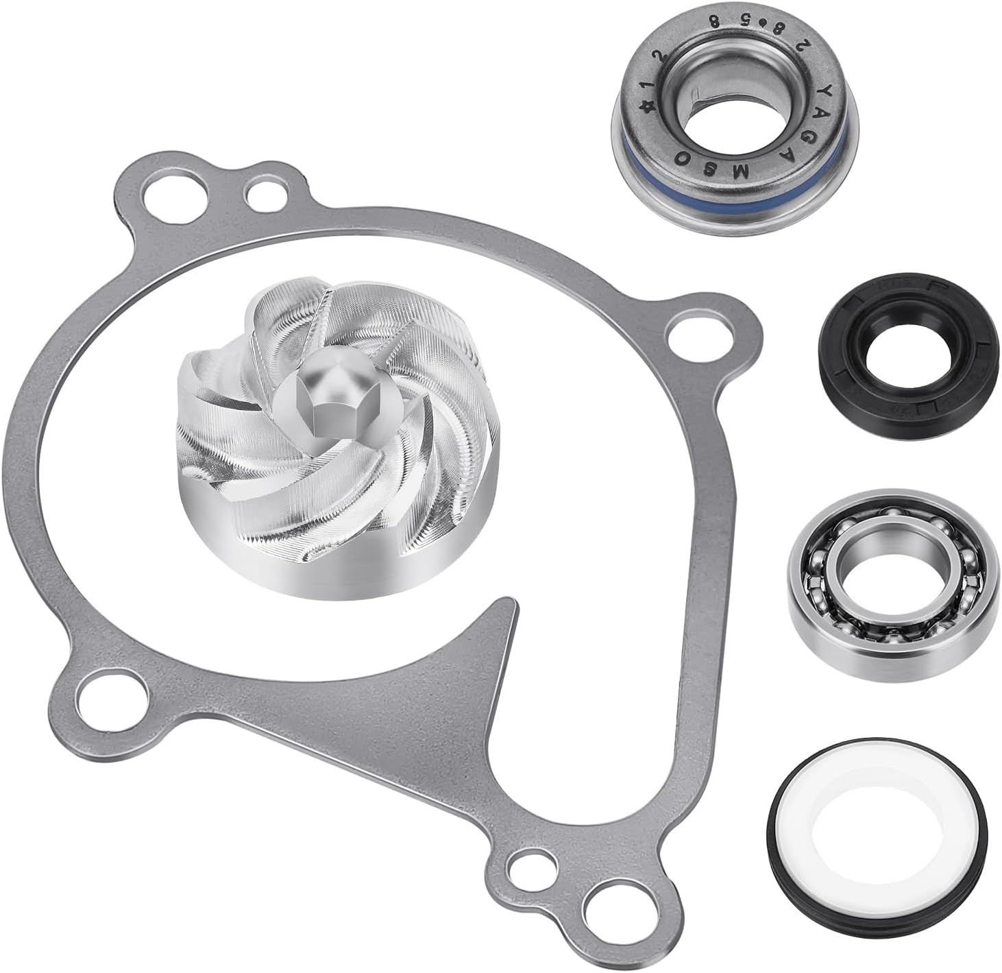 Water Pump Bearing Seal Impeller Gasket Kit for Kawasaki Brute Force 650 750 Prairie 650 700 KFX700 Teryx 750 OEM# 11060-1964 49063-1055 92045-1246 59256-1069