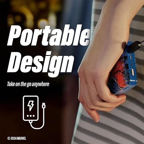 Miniatura 3 de Marvel Spider-Man - Cargador de batería de 10,000 mAh con puertos de carga USB, regalos de Spiderman para hombres, mujeres y todos los fanáticos de