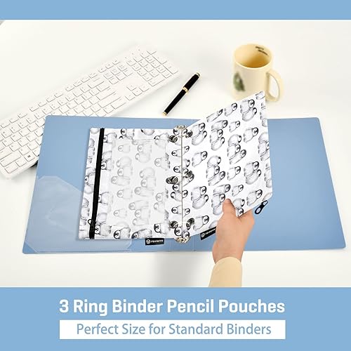 Miniatura 5 de Estuche para carpeta, bonita carpeta de archivos de pingüino de acuarela, bolsa resistente para carpetas de 3 anillas, soporte para recuerdos de