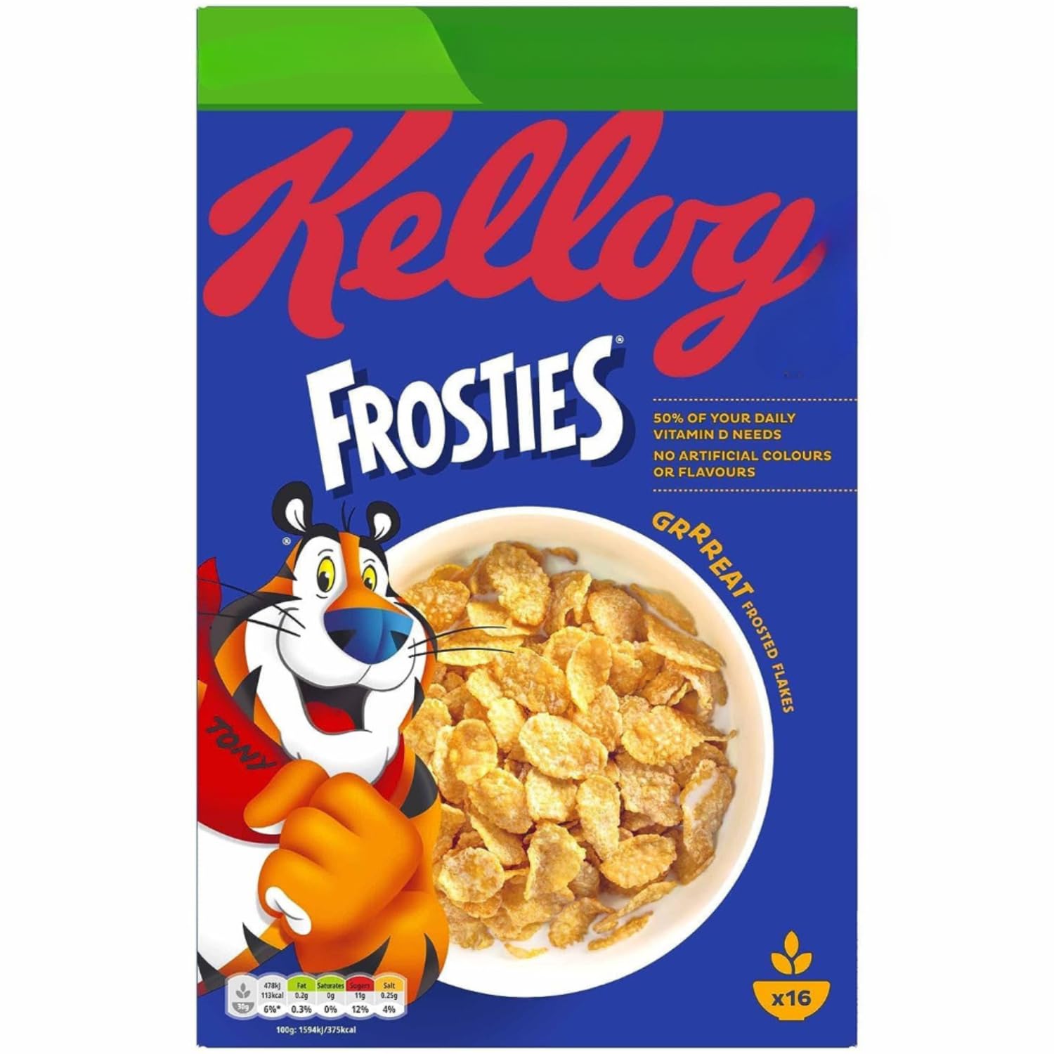 Kellog Frosties Corn Flakes Breakfast Cereal Box 470g (Imported US)-image-3