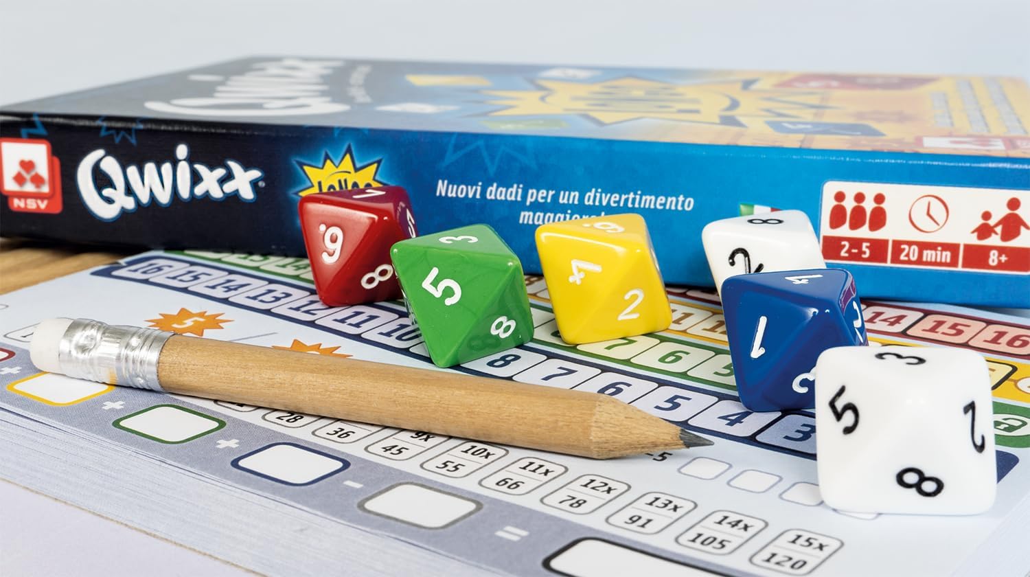 NSV | Qwixx Longo | Dice Game | Ages 8+ | 2-5 Players | 20 Minutes Playing Time