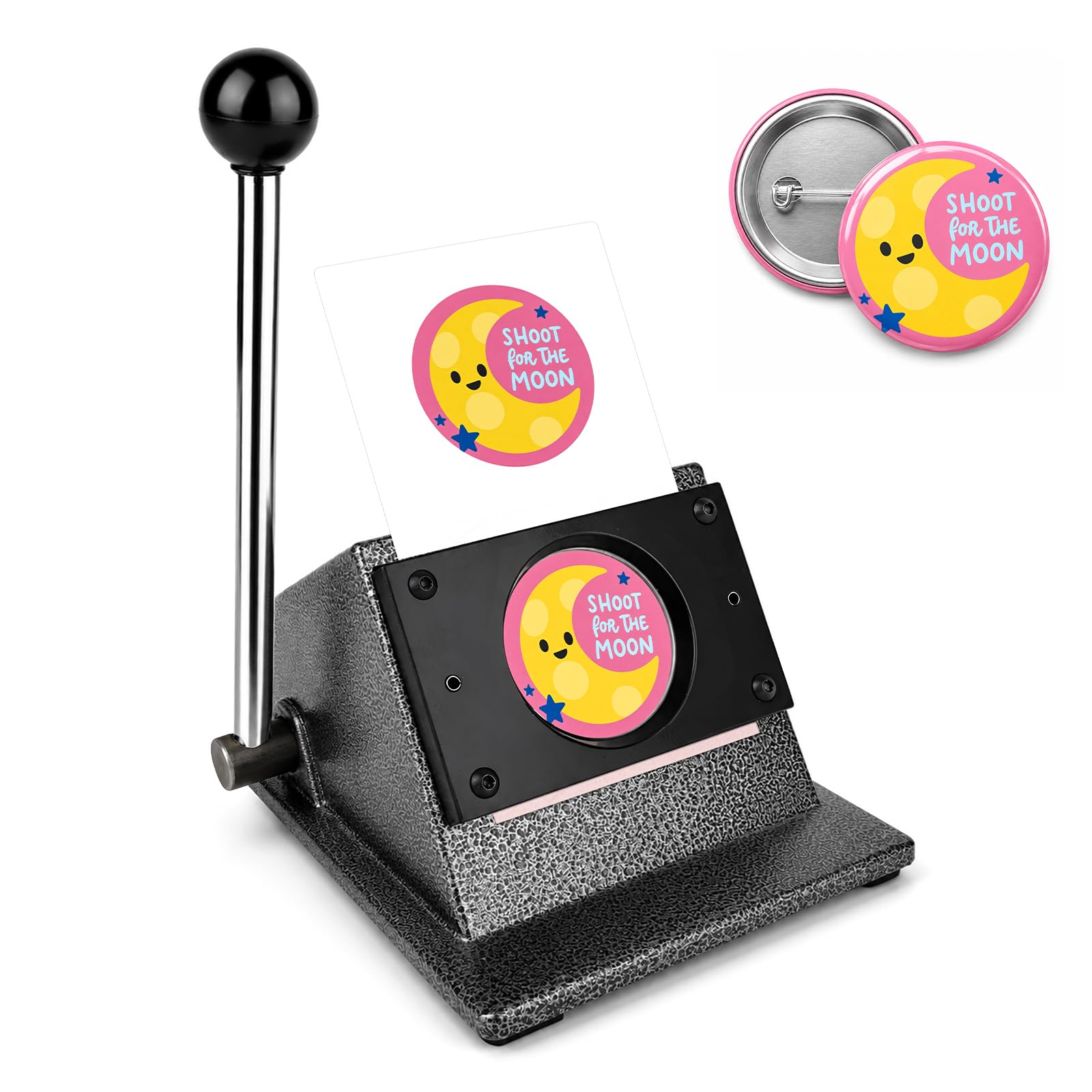 58 mm / 2,25 Zoll Kreisschneider Papier für Buttons, Metall Runder Papierschneider für Buttonmaschine, Rund Schneidemaschine für Abzeichen, Kreis Papierstanzer für Scrapboard, Kunstpapier, Fotopapier