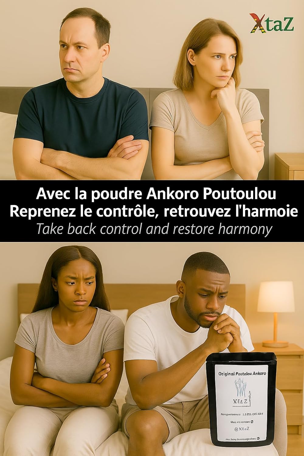 Ankoro Poutoulou Congo Dust Natural African Tree Bark Desensitizing Delay Powder for Men 30 grs
