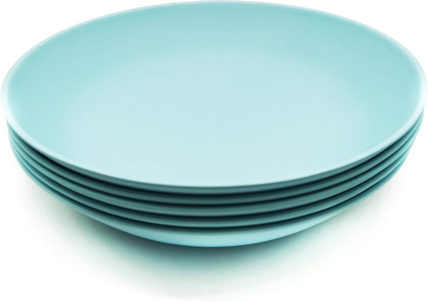 Best Deal 🛒 Bamboo Pasta Bowls Set of 6, Large Bowls for Soup, Eco-Friendly Pasta Plates, Turquoise, Lightweight
