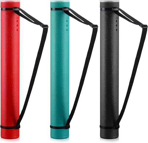 Mimorou 3 tubos extensibles para pósteres, tubo de plástico para almacenamiento de documentos con correa de transporte de 24 a 40 pulgadas, soporte
