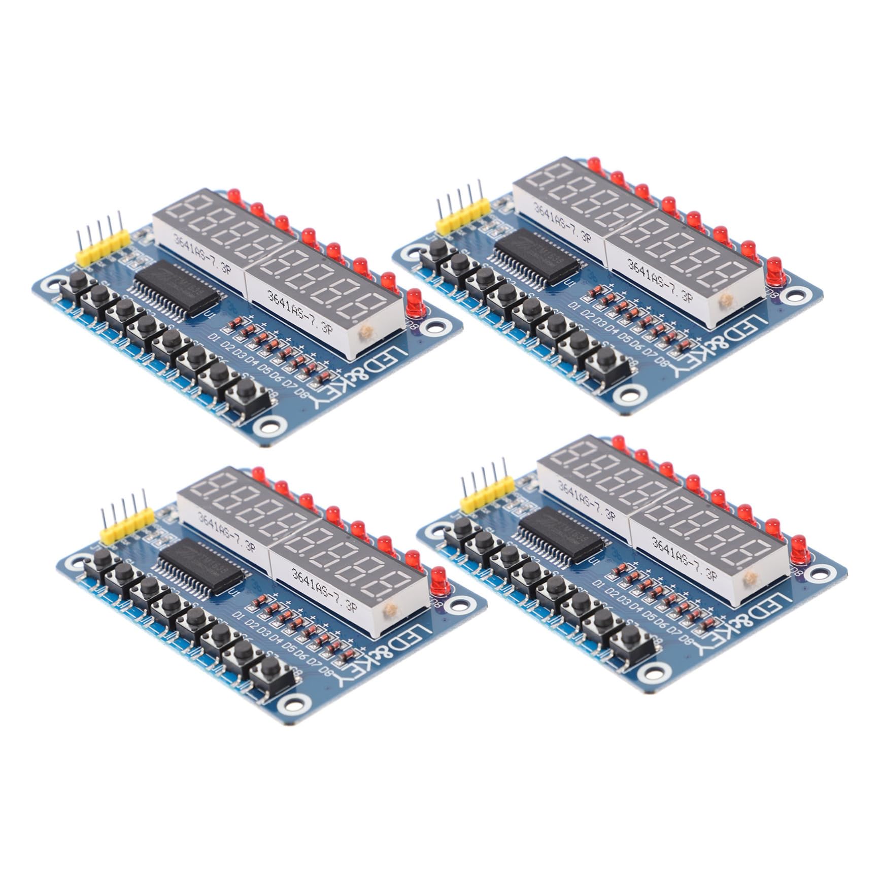 Kit de bricolaje con módulo de visualización de bits y teclas interactivas en pack de 4 8