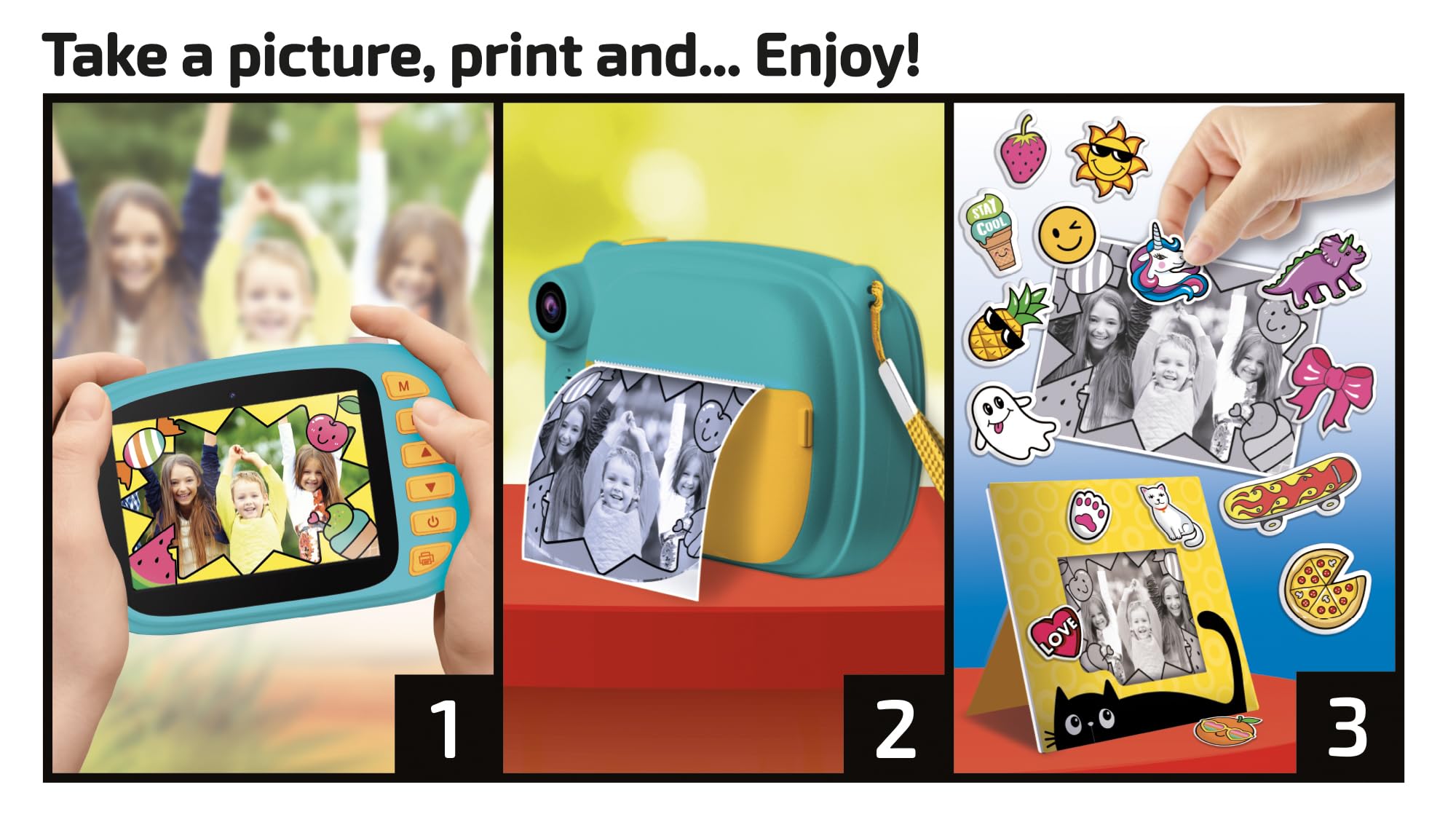 Liscianigiochi- Print Cam Hi-Tech, Colore 3 in 1, Medium, 101047