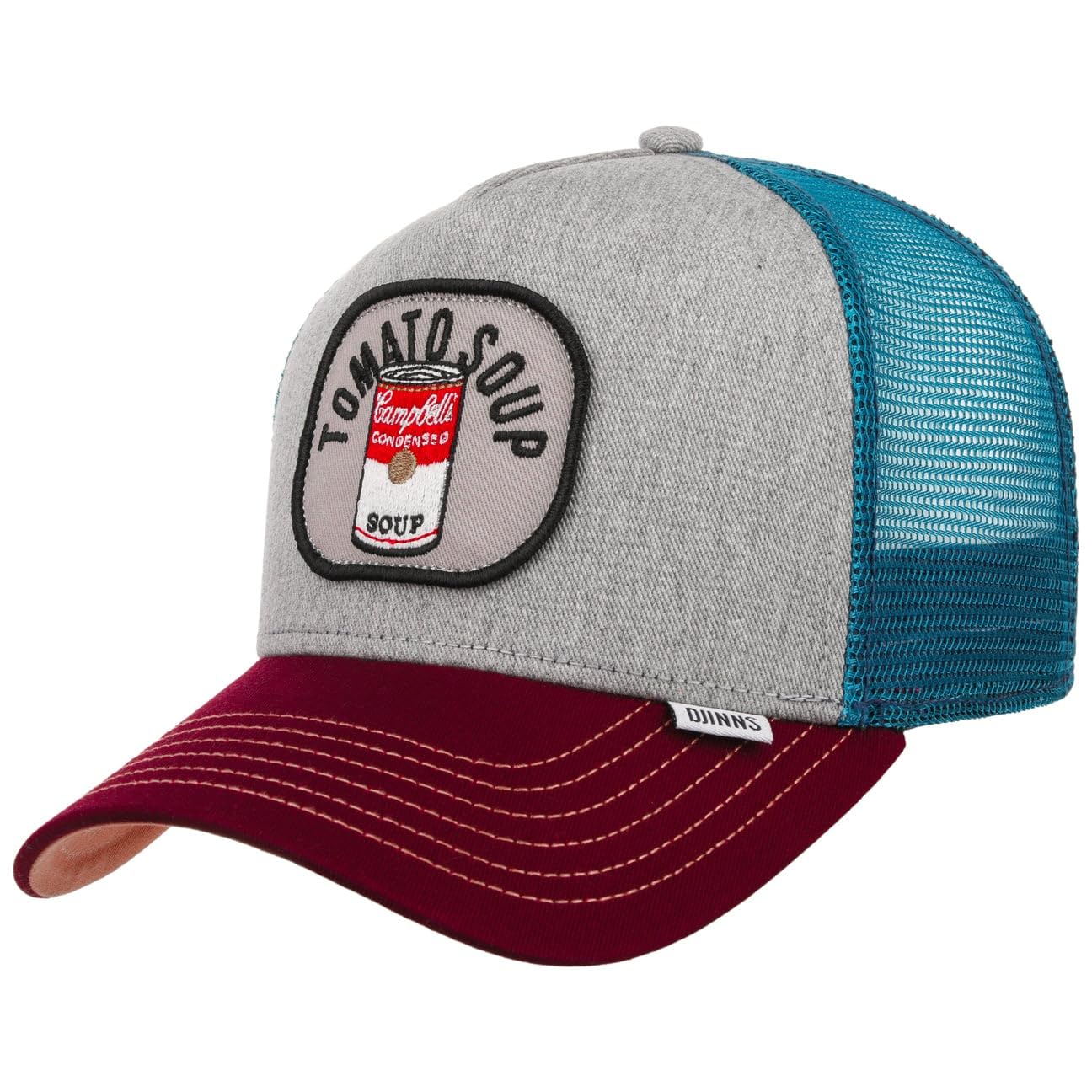 Djinns Trucker Cap Food Avocados Navy Dark Blue, Tomato Soup (Grey), One Size