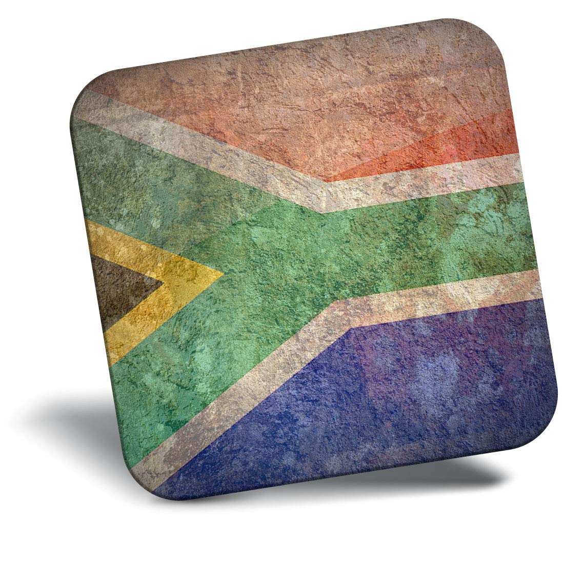 Destination Vinyl Ltd Multicolor Fridge Magnet - Rustic South Africa Flag African Vintage 24227