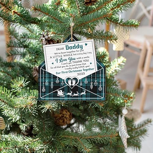 Miniatura 3 de Regalos para papá nuevo, regalos para papá por primera vez de parte de la esposa, adorno de Navidad para papá nuevo, regalo de primera Navidad como