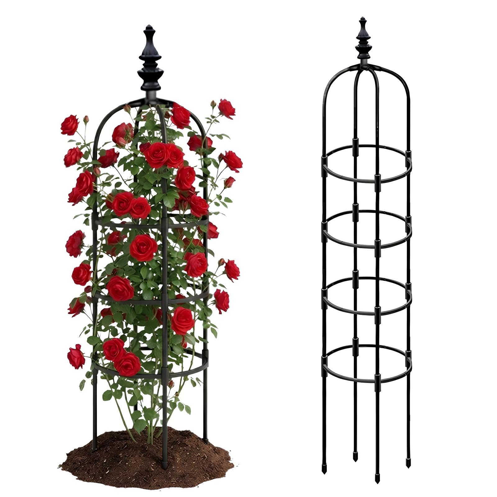 Treillis de jardin pour plantes grimpantes évitant la casse des tiges lourdes et fleurs