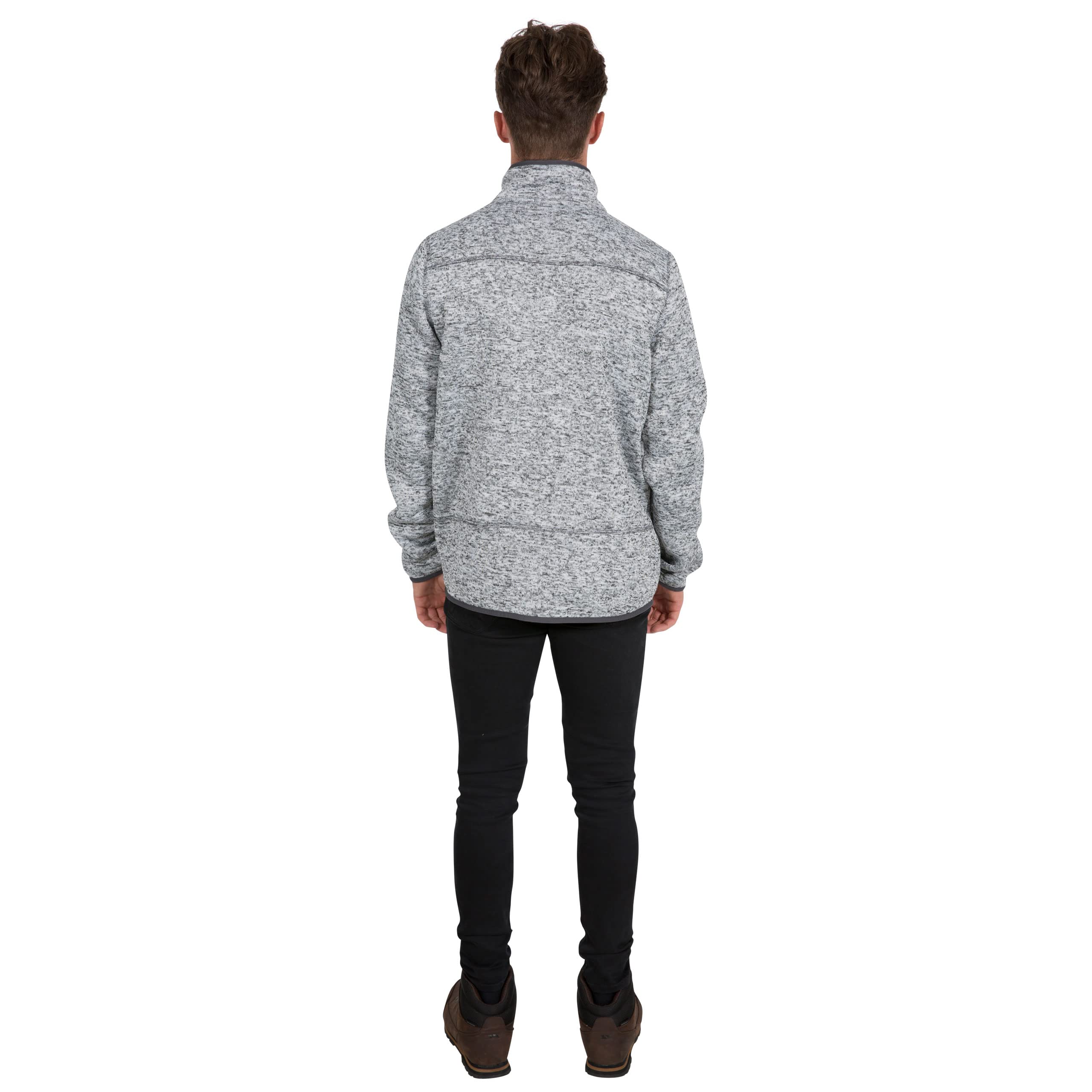 Trespass Veste Polaire Homme Bingham - Dos Brossé, Poche Poitrine, 3 Zips
