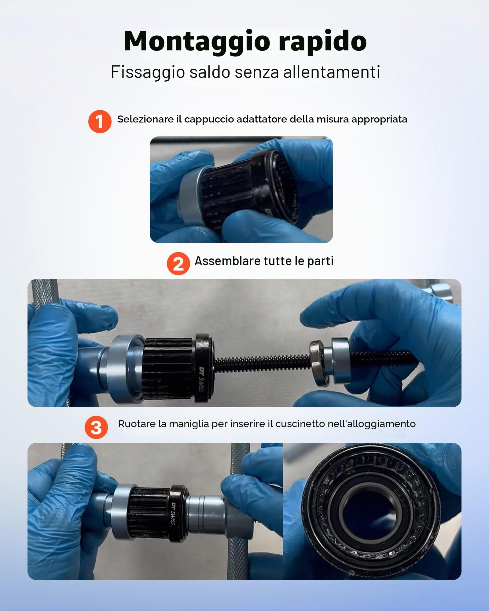 VEVOR Kit Pressa per Cuscinetti, 25 Pezzi, per Piste e Guarnizioni dei Cuscinetti con Boccole e Chiavi, per l'Installazione e la Rimozione delle Guarnizioni in Lega di Alluminio con Custodia