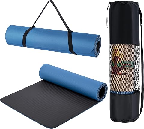 Esterilla de Yoga Antideslizante con Funda y Correa | Colchoneta de TPE Ecológico Reciclable y sin latex para Pilates Fitness Estiramientos y Meditación