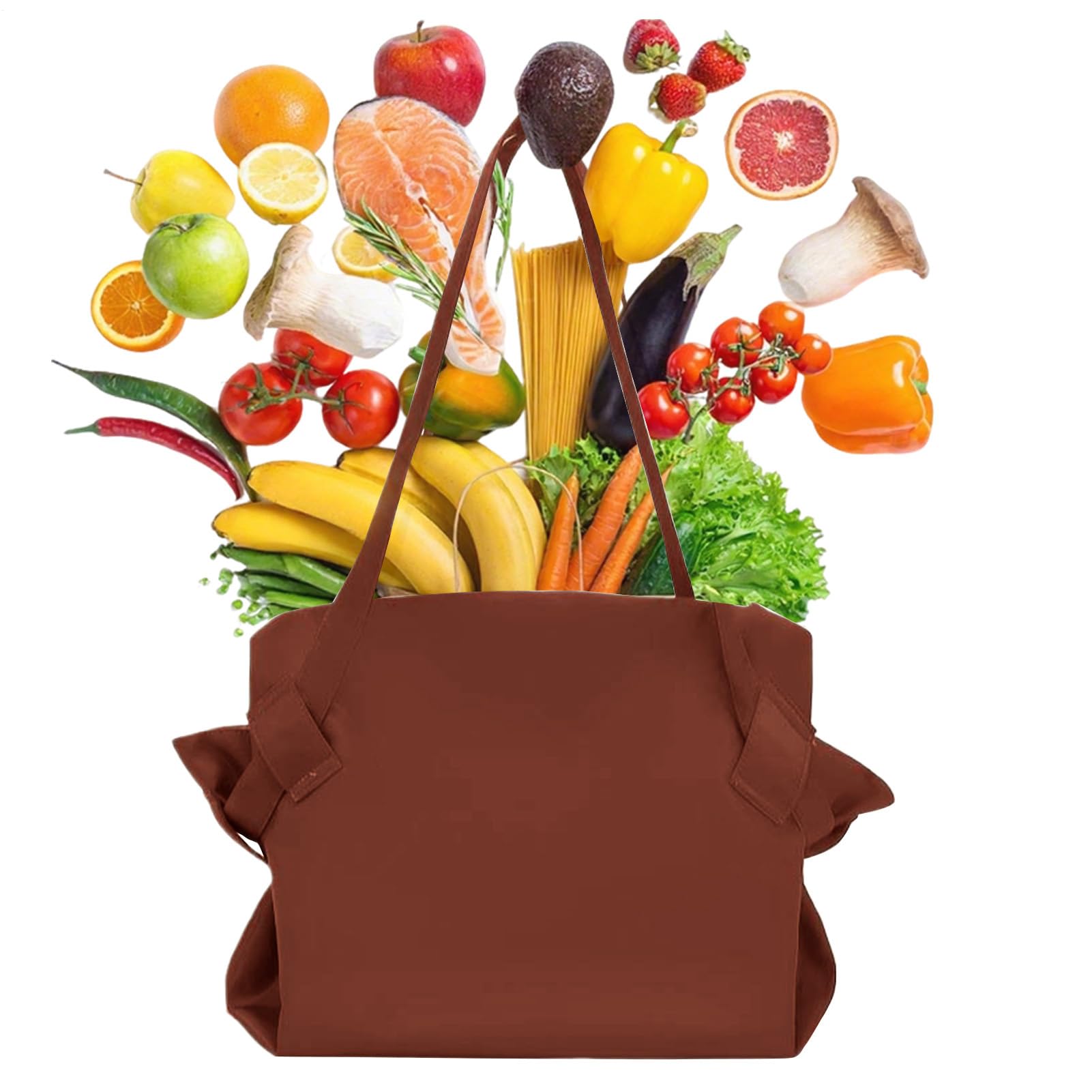 Bolsas de compras reutilizables - Equipo de viaje plegable | Almacenamiento portátil Carryall | Organizador de compras de supermercados | Picnic al aire libre en movimiento Día Accesorios Fitness
