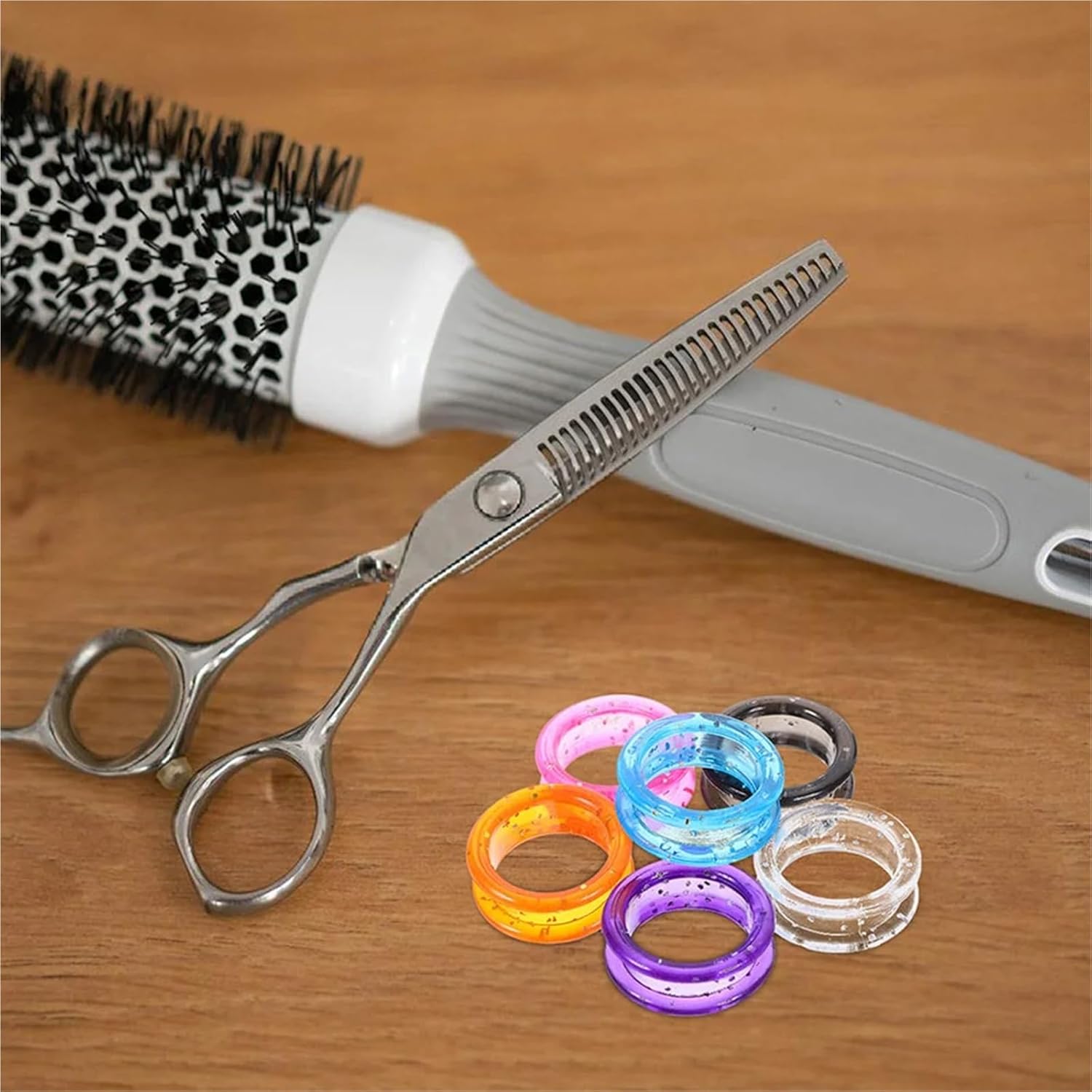 Shear Finger Ring Inserts 54pcs Silicone Finger Rings For Hair Scissors Pet Grooming Dog Cutting Accessories