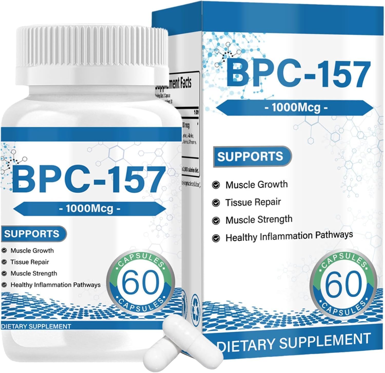 Bpc 157 Peptide Capsules, Hoge potentie Bpc 157, Bpc 157 Peptide Capsule Pro, Beschermende samenstelling Bpc-157 Capsules voor sneller herstel en darmgenezing, Spier- en trainingherstel,1Pcs Bpc 157 Peptide Capsules, Hoge potentie Bpc 157, Bpc 157 Peptide Capsule Pro, Beschermende samenstelling Bpc-157 Capsules voor sneller herstel en darmgenezing, Spier- en trainingherstel,1Pcs