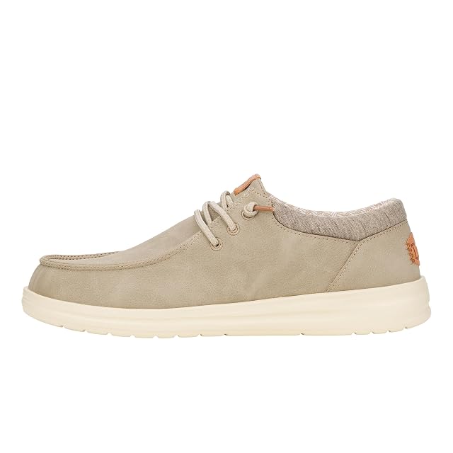 HEYDUDE Hey Dude Men's Paul | Men?s Shoes | Men's Lace Up Loafers | Comfortable & Light-Weight Taupe Grey