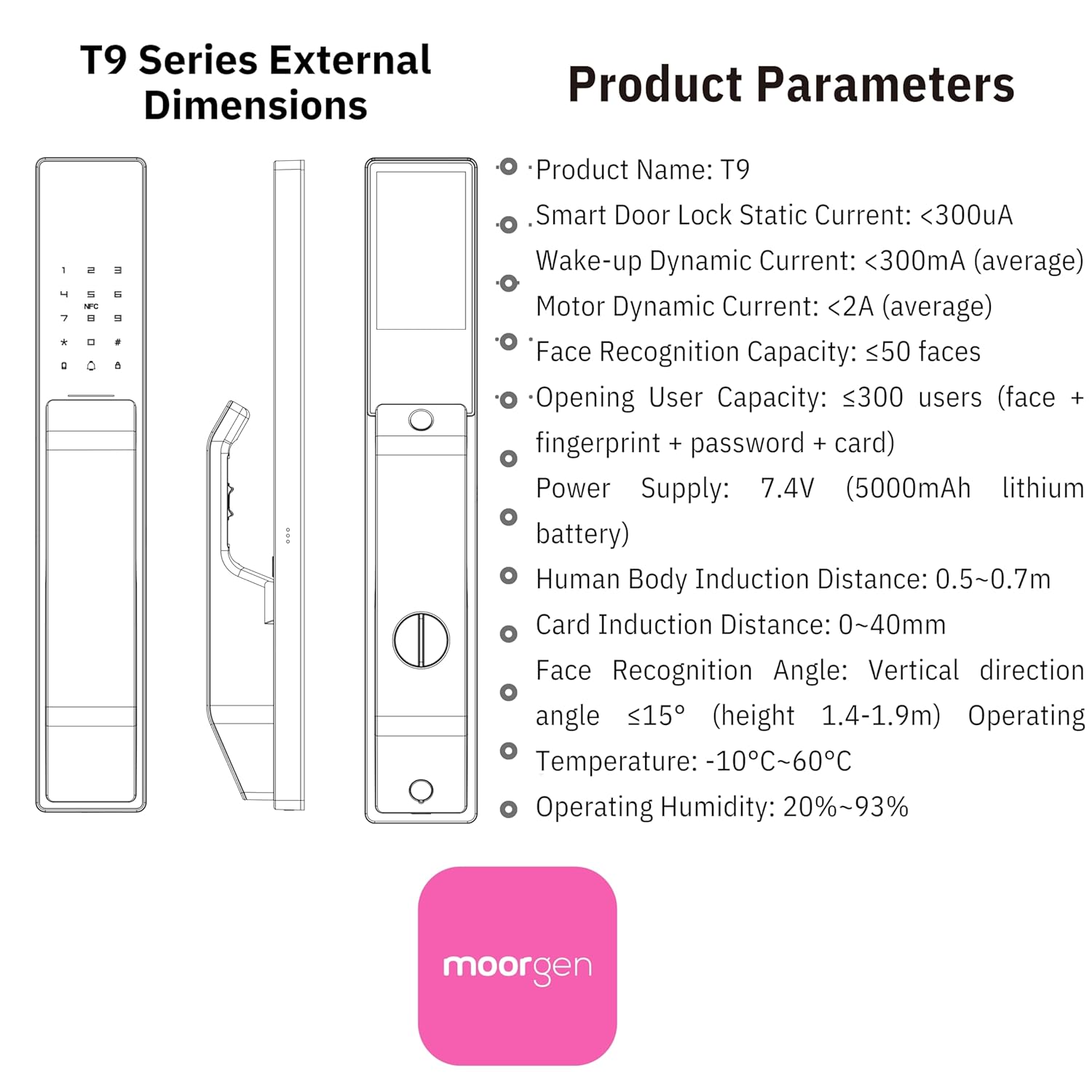 Moorgen T9 Facial Recognition Performance