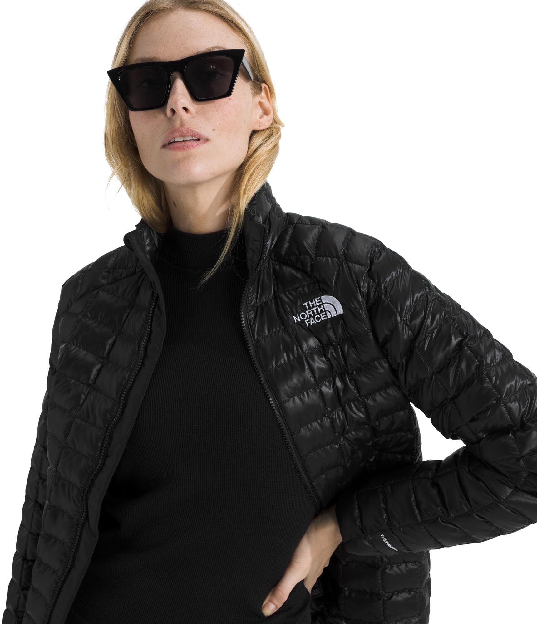 The North Face - Damska Kurtka ThermoBall - Wiatroodporna, Lekka, Ciepła, Kompaktowa - Z Materiałów z Recyklingu - Kurtka z Zamkiem