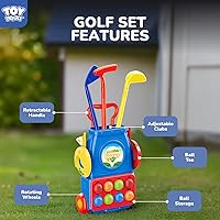 Vista 5 de TOY Life Clubes de golf para niños de 3 a 5 años, juego de palos de golf de plástico para bebés y niños pequeños, juego de golf de 3 a 5 para niños