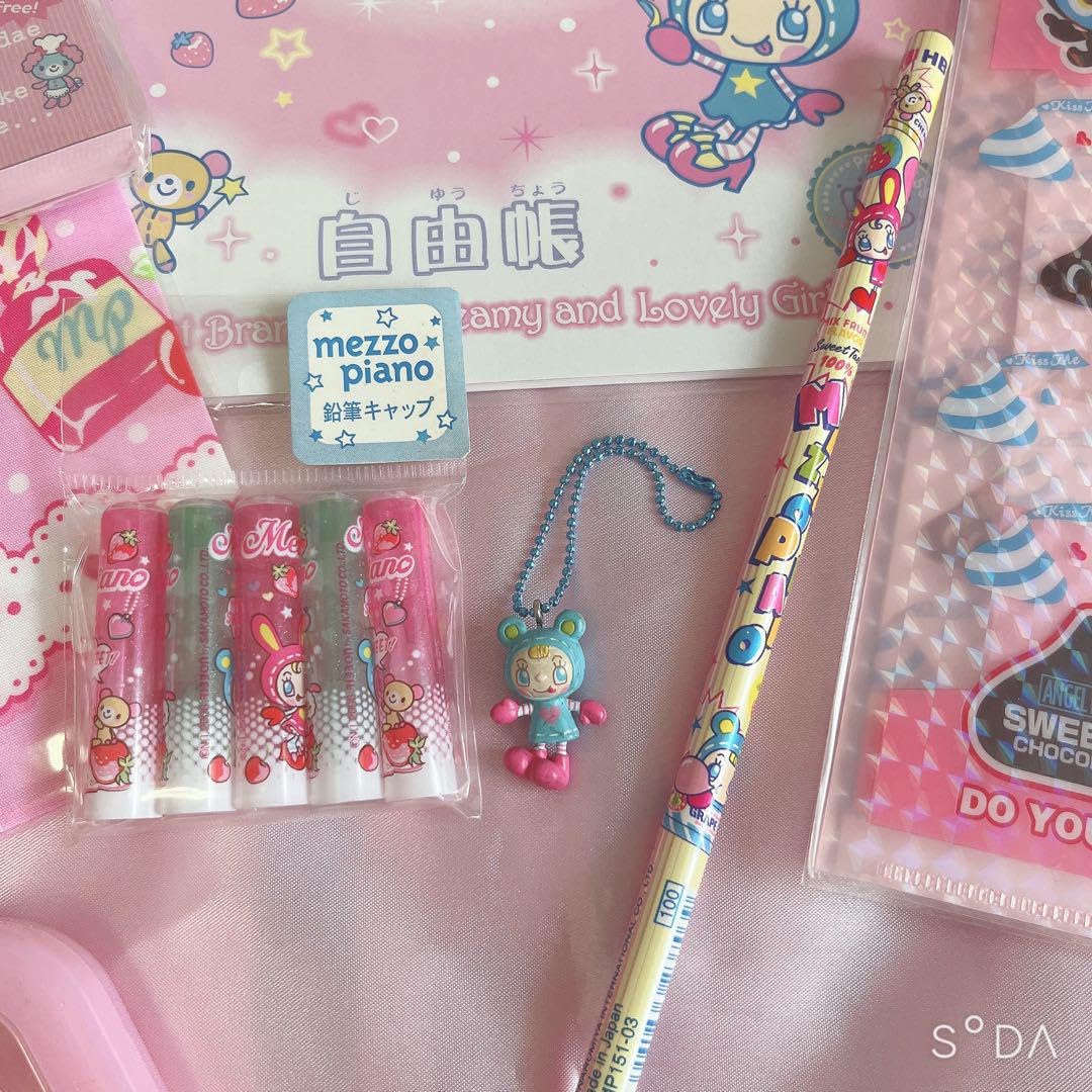 バラ対応●平成レトロ●メゾピアノ　当時物グッズ●メモ帳　鉛筆他まとめて Amazon.co.jp: メゾピアノ エンジェルブルー メモ帳 分度器 自由帳