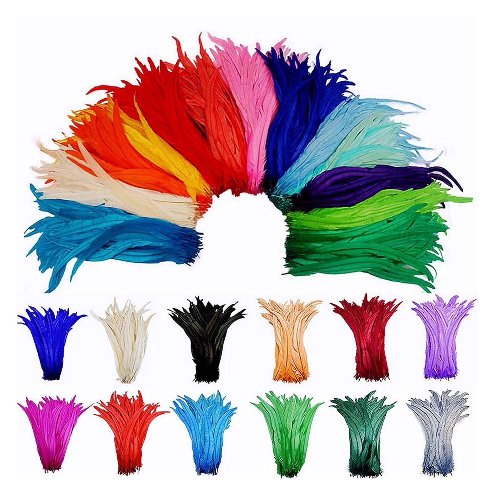 10/100 pièces 35-45CM bricolage coq plume artisanat couture vêtements décor plume maison fête femmes plume chapeaux accessoires de mariage(Pink,40-45cm-100Pcs)