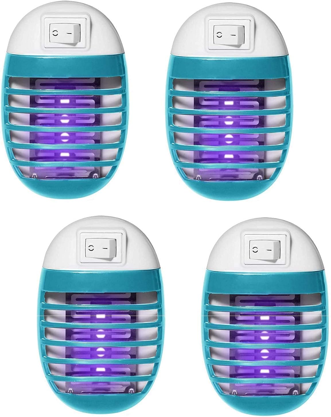 4 Pcs Bug Zapper Electric Fly Pests Trap Indoor, Mosquito LED Light for Patio, Bedroom, Kitchen, Office Electronic Insect Killer