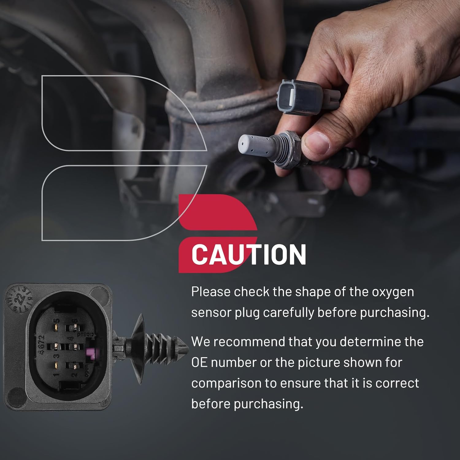 BDFHYK Oxygen Sensor Upstream O2, Compatible with Ford, Compatible with Lincoln, 234-5076, 8F9Z9F472E, 8F9Z9F472G, CK4Z9F472A, DM5Z9F472A Replacement 1PCS