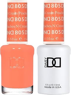DND Gel Polish Set, Orange Collection, UV/LED GelPolish and Air Dry Nail Lacquer, Matching Chip-Free Polish Duo, 0.5 Fl Oz Each