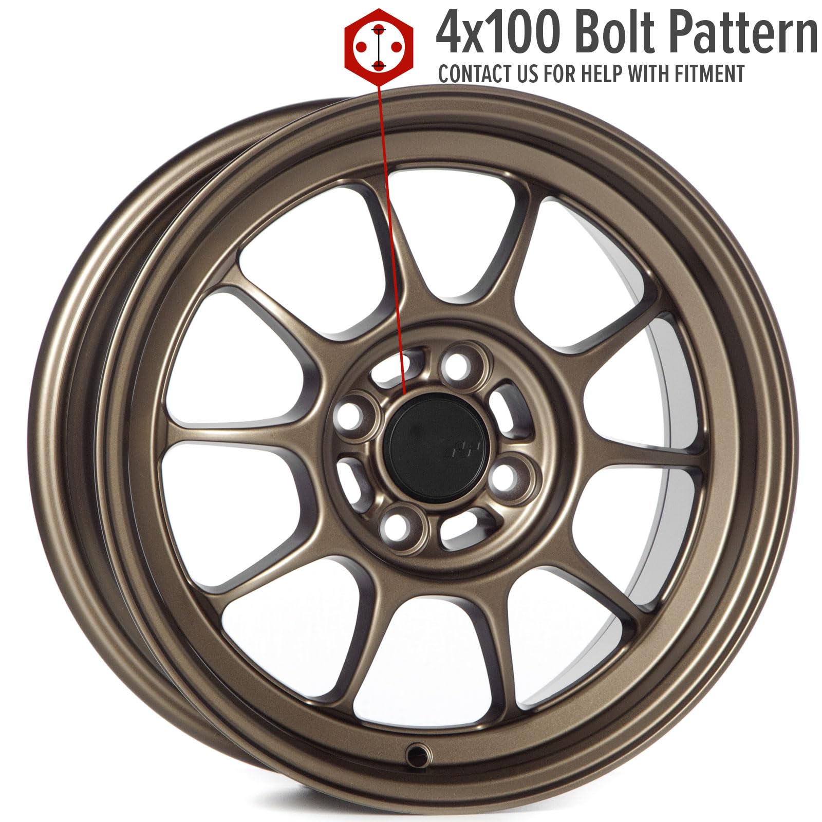 Amazon.com: Circuit Performance CSF9 15×7 Flat Bronze 4x100 [+35mm