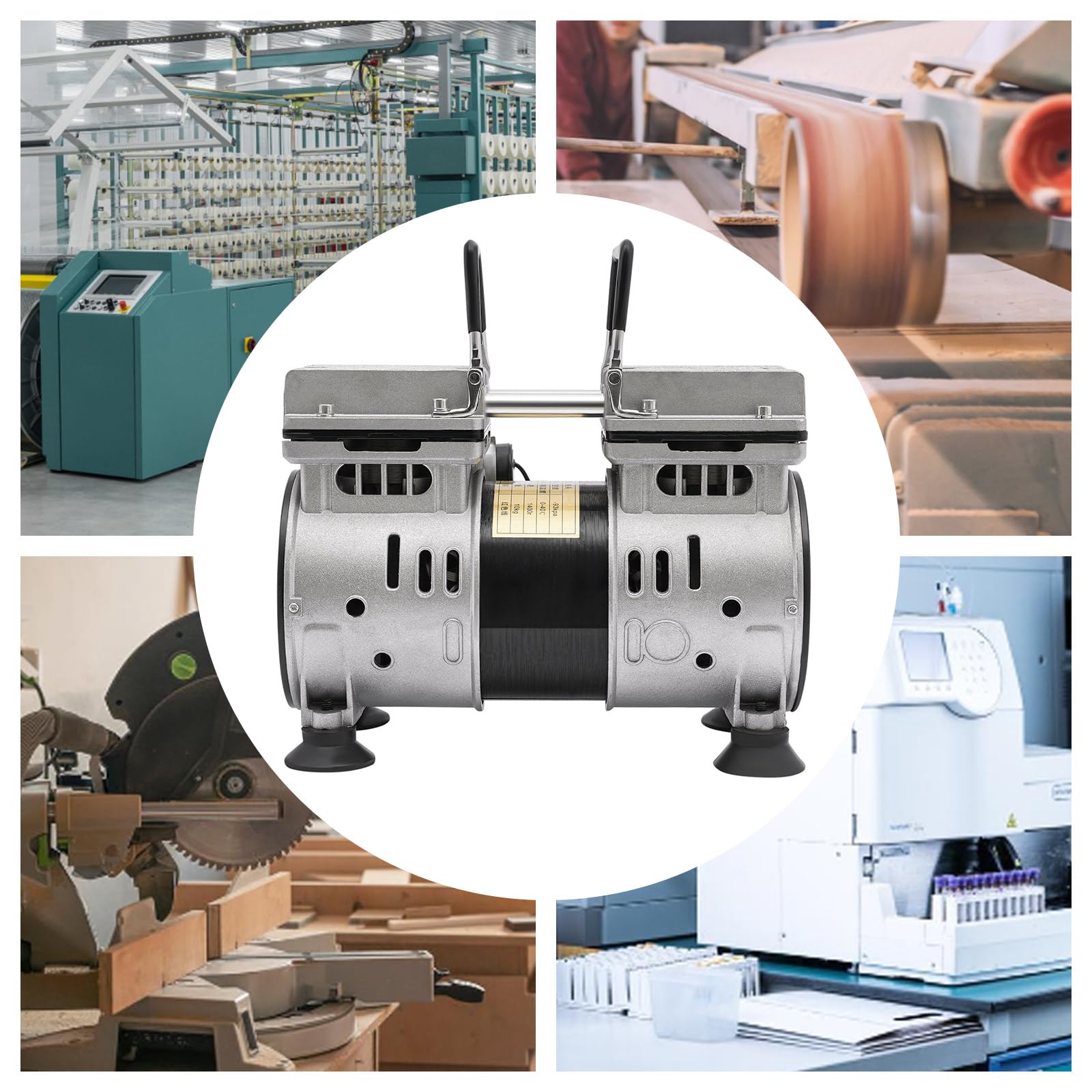 Vakuumpumpe 550W ölfrei | Leise & Effizient Für Labor & Industrie